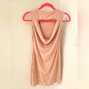 Susana Monaco Beige Dress with Back Cut Out Size Small NWOT
